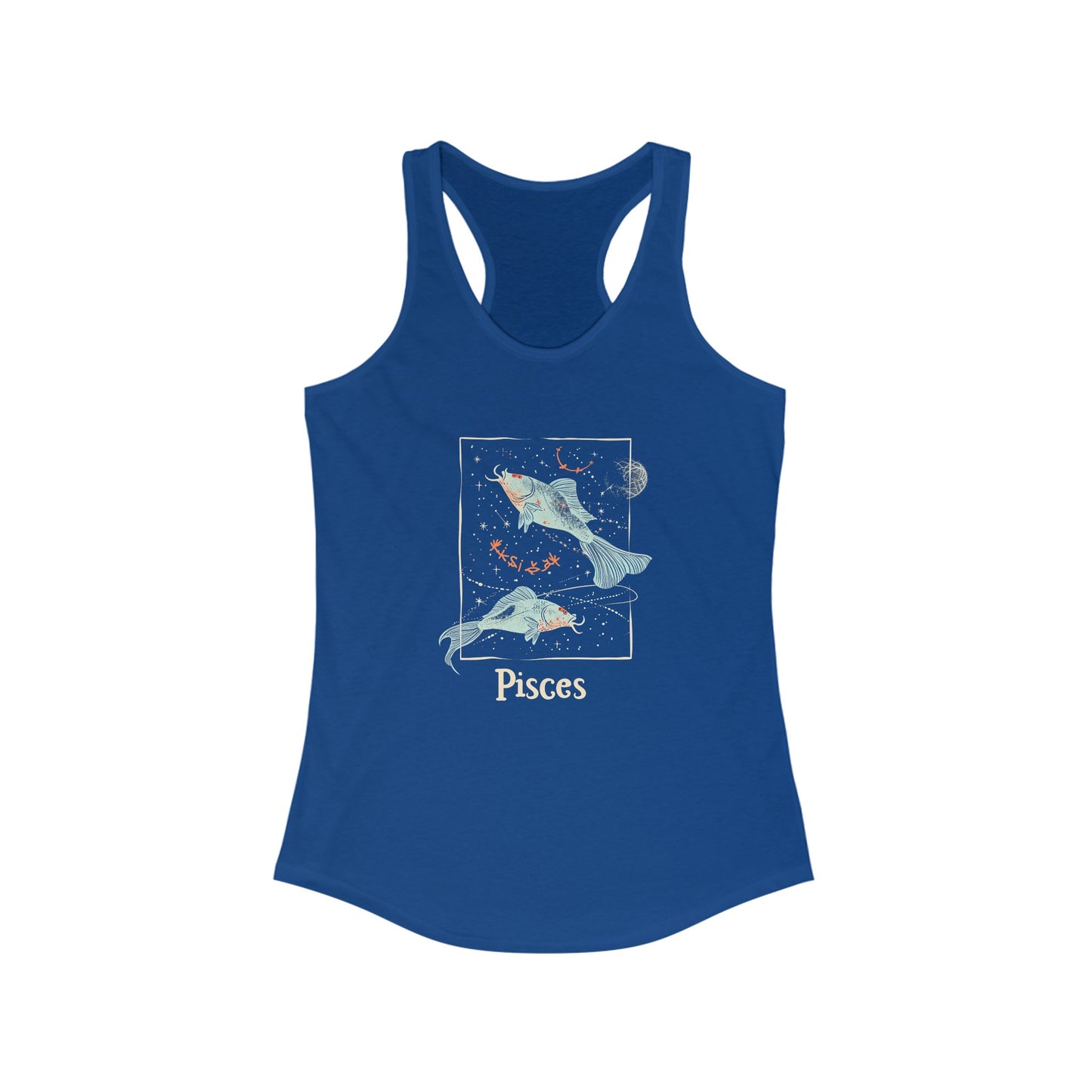 Pisces Racerback Tank: Celestial Soft-Fit for Astrology Lovers