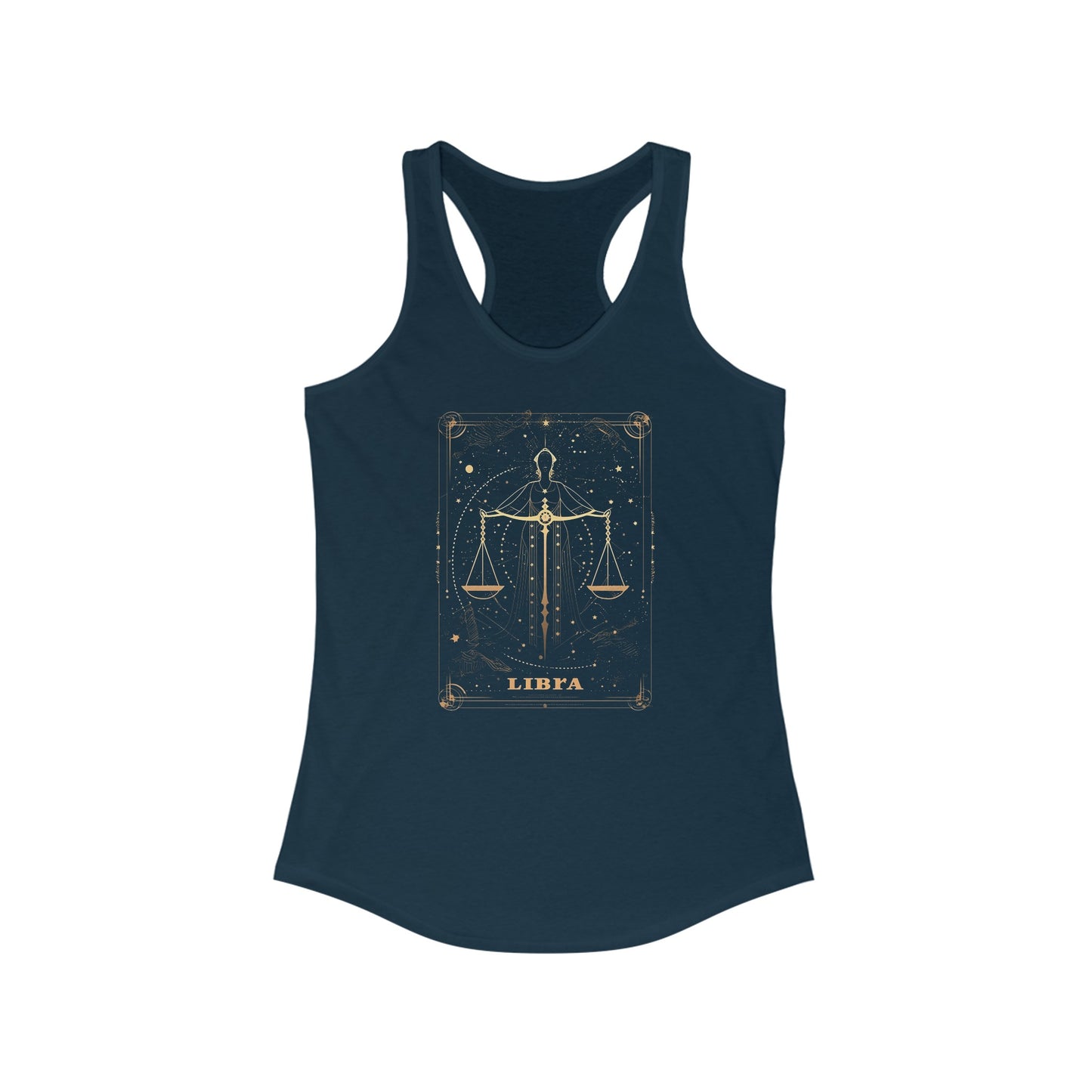 The Scales: Libra Tarot Card Racerback Tank