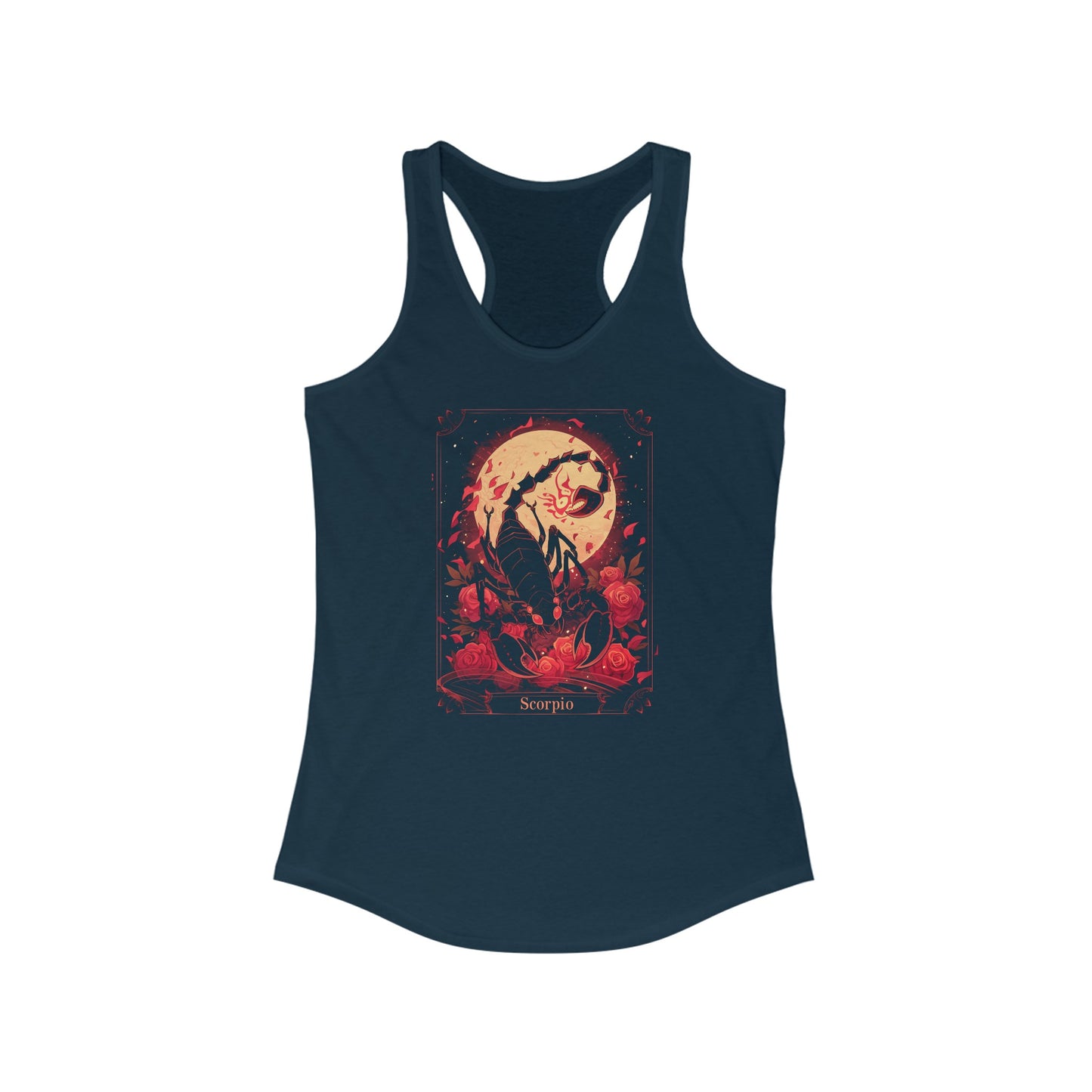 The Intense Scorpion: Scorpio Tarot Card Racerback Tank