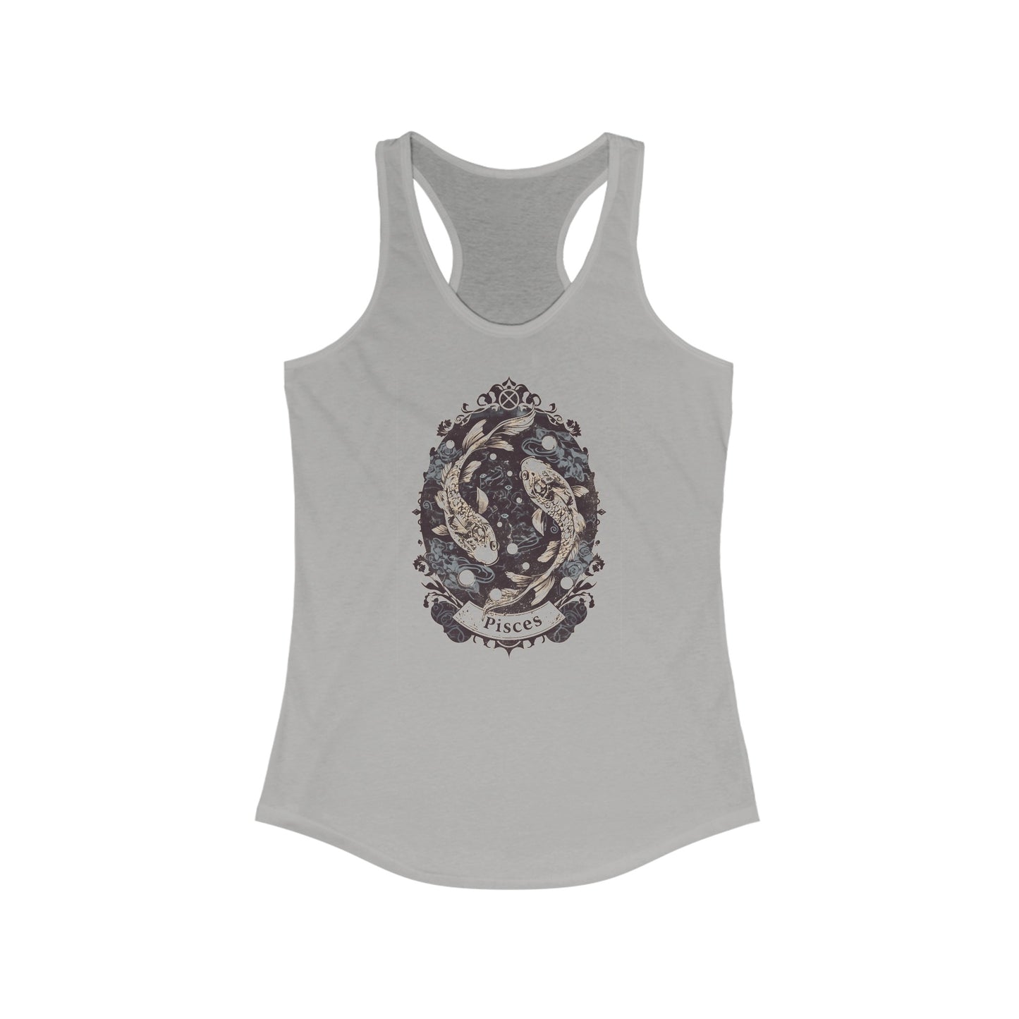 Harmony of Pisces – Vintage Papercraft Zodiac Racerback Tank
