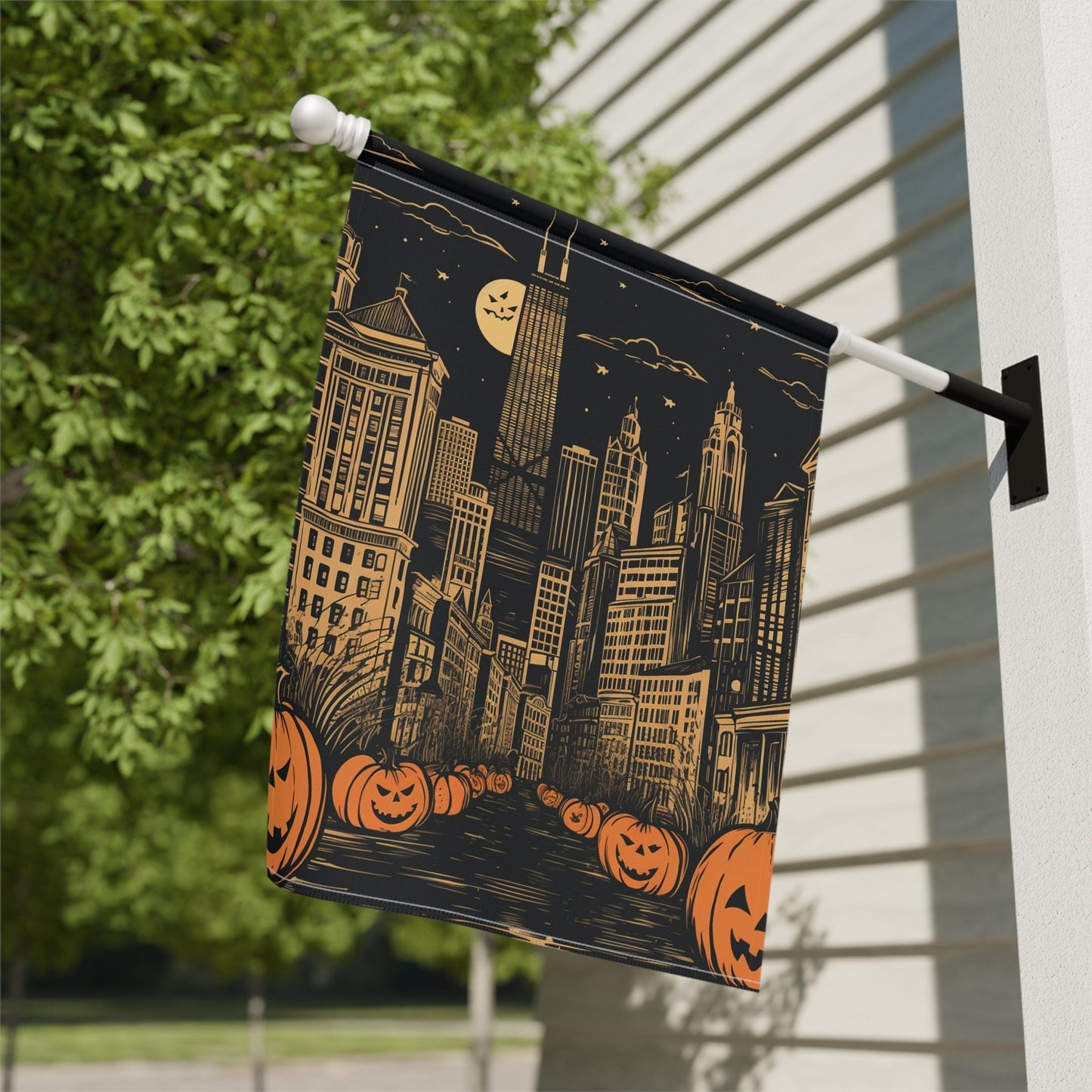 Home Decor Chicago Halloween Garden & House Banner
