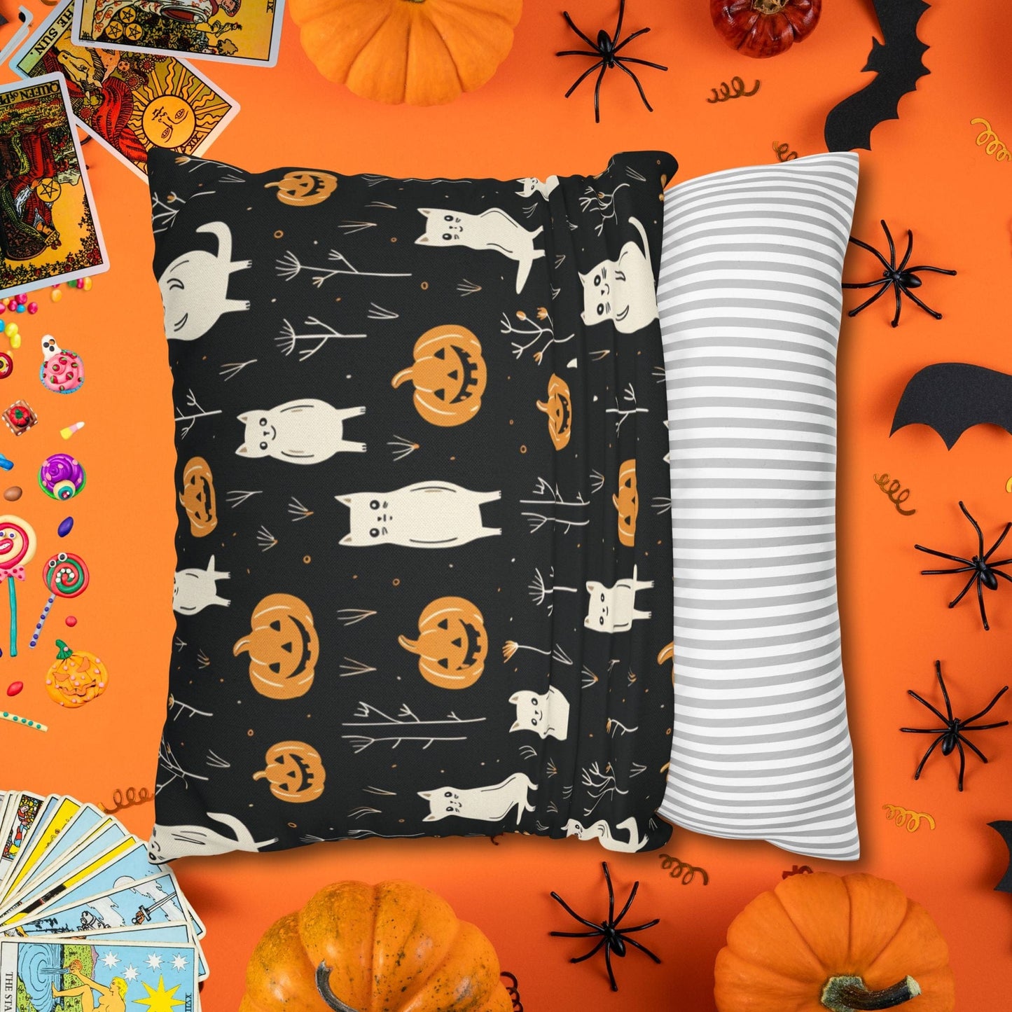 Pillow Halloween Vintage Cat Throw Pillow Covers - Halloween Limited Edition