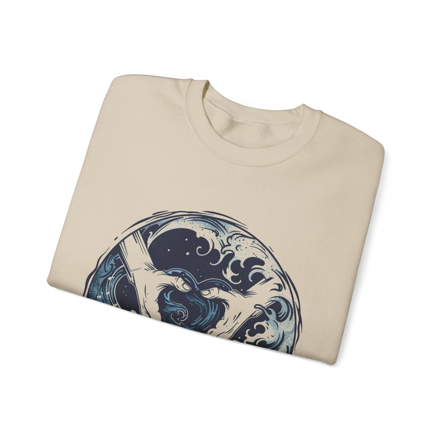 Sweatshirt Waves of Wisdom Aquarius Sweater: Navigate the Waters of Intellect
