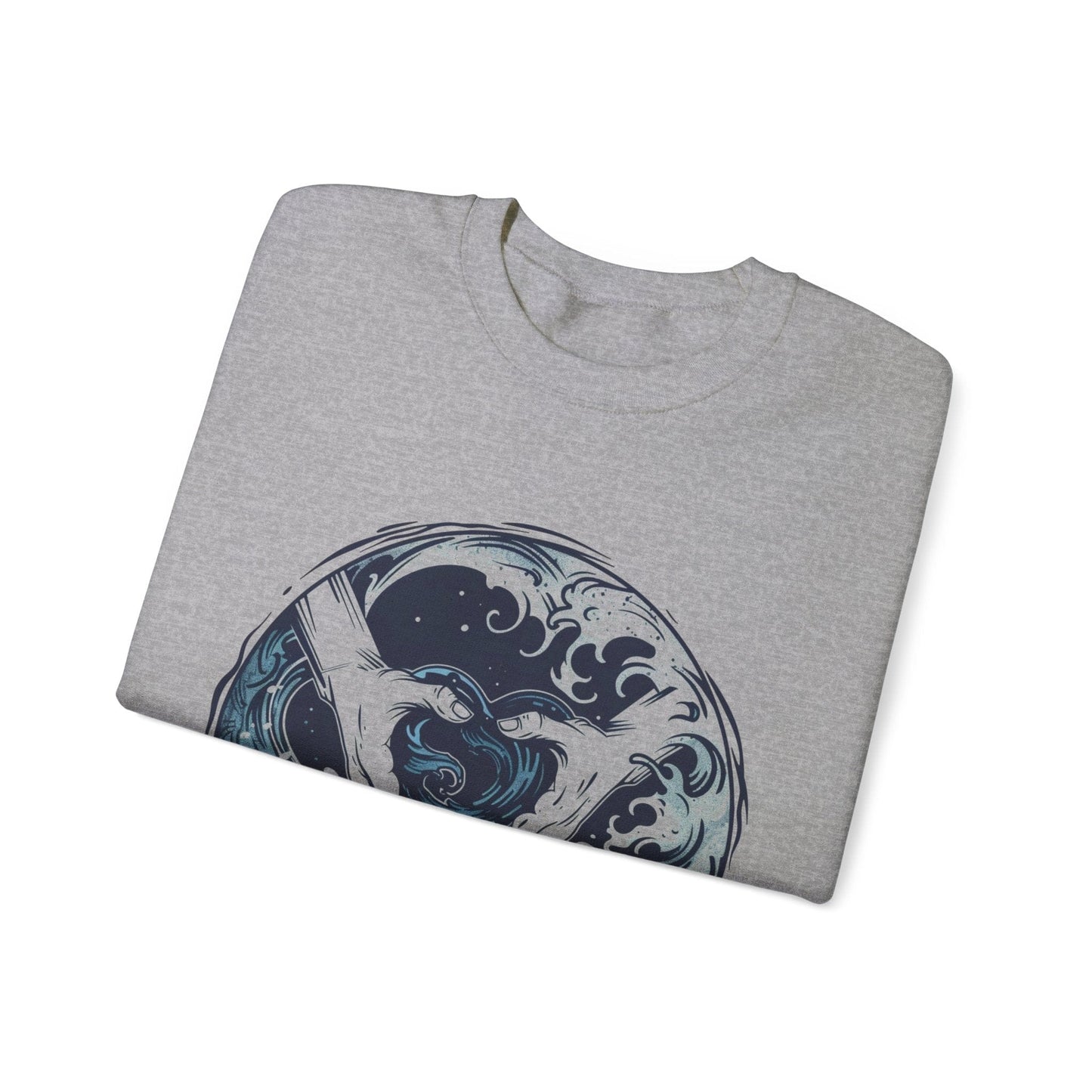 Sweatshirt Waves of Wisdom Aquarius Sweater: Navigate the Waters of Intellect