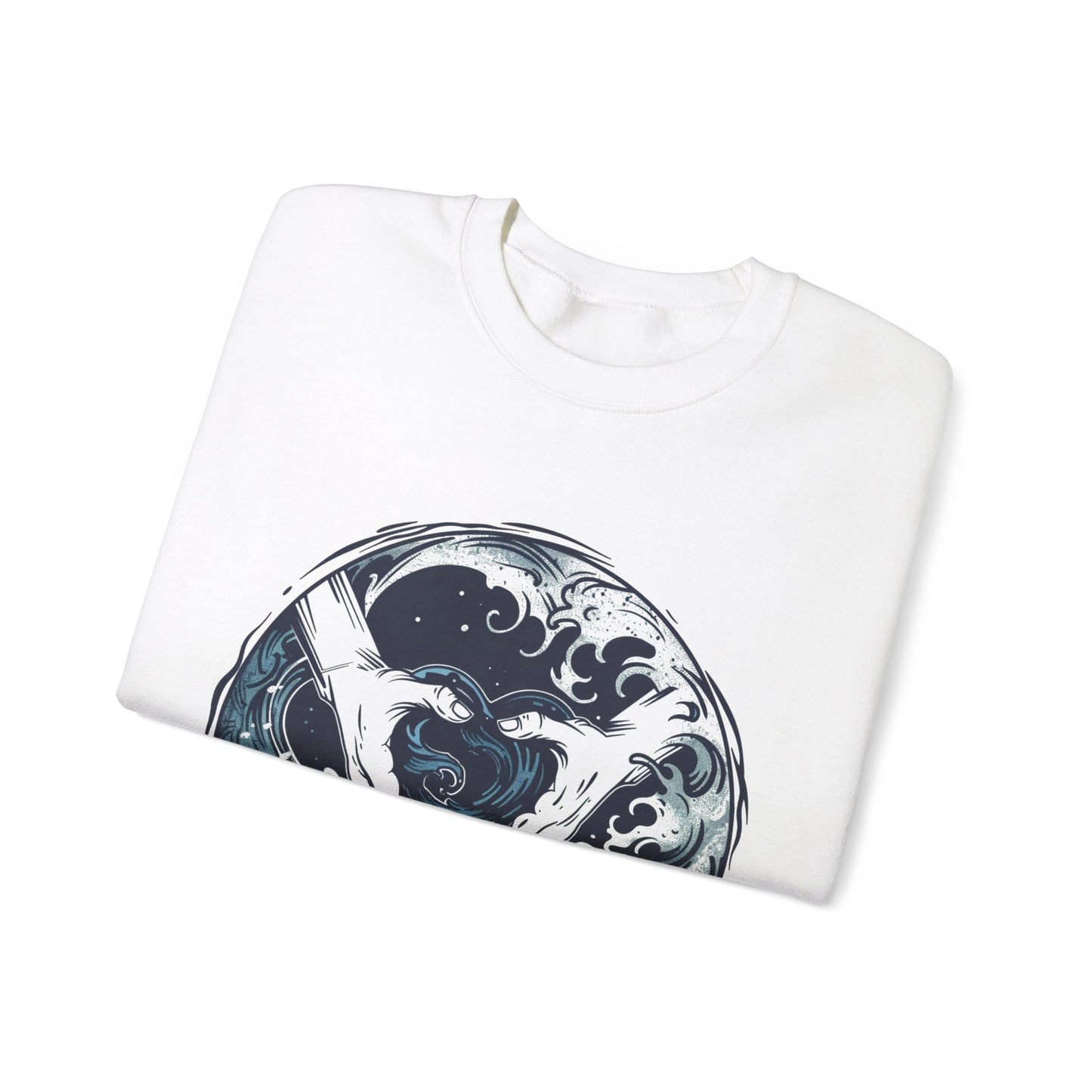 Sweatshirt Waves of Wisdom Aquarius Sweater: Navigate the Waters of Intellect