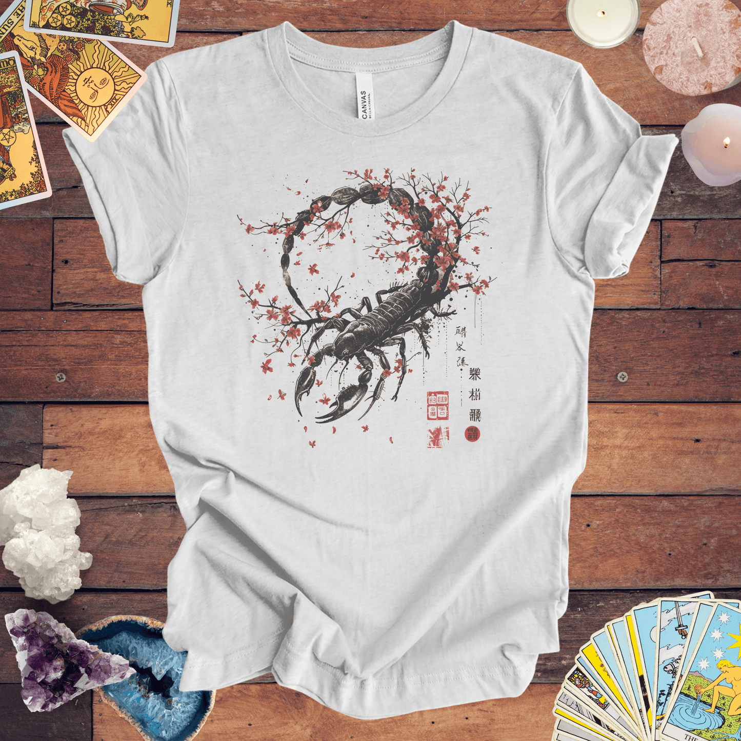 T-Shirt Ash / S Scorpio Intensity TShirt: Embrace the Zodiac's Passionate Spirit