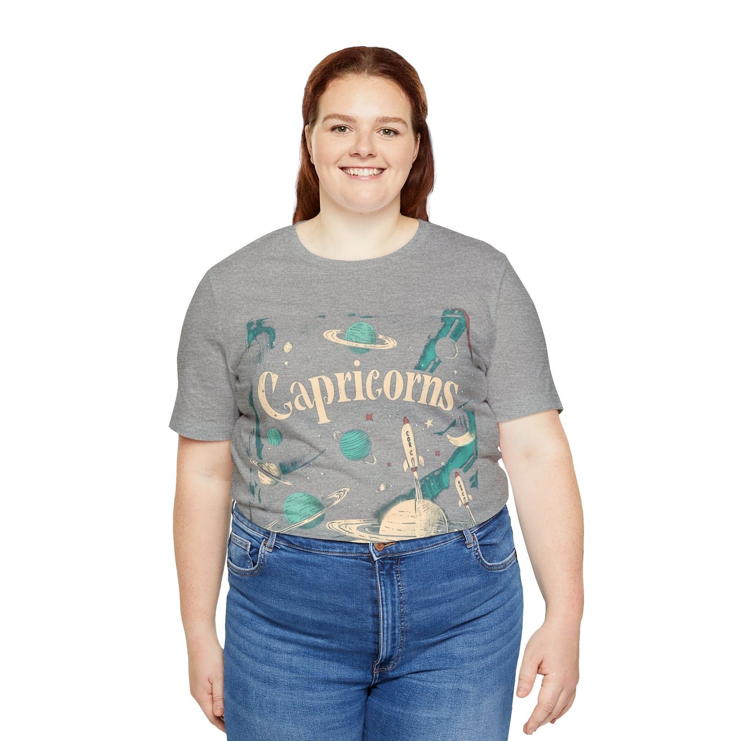 T-Shirt Capricorn Space Age Odyssey T-Shirt: Vintage Galactic Style