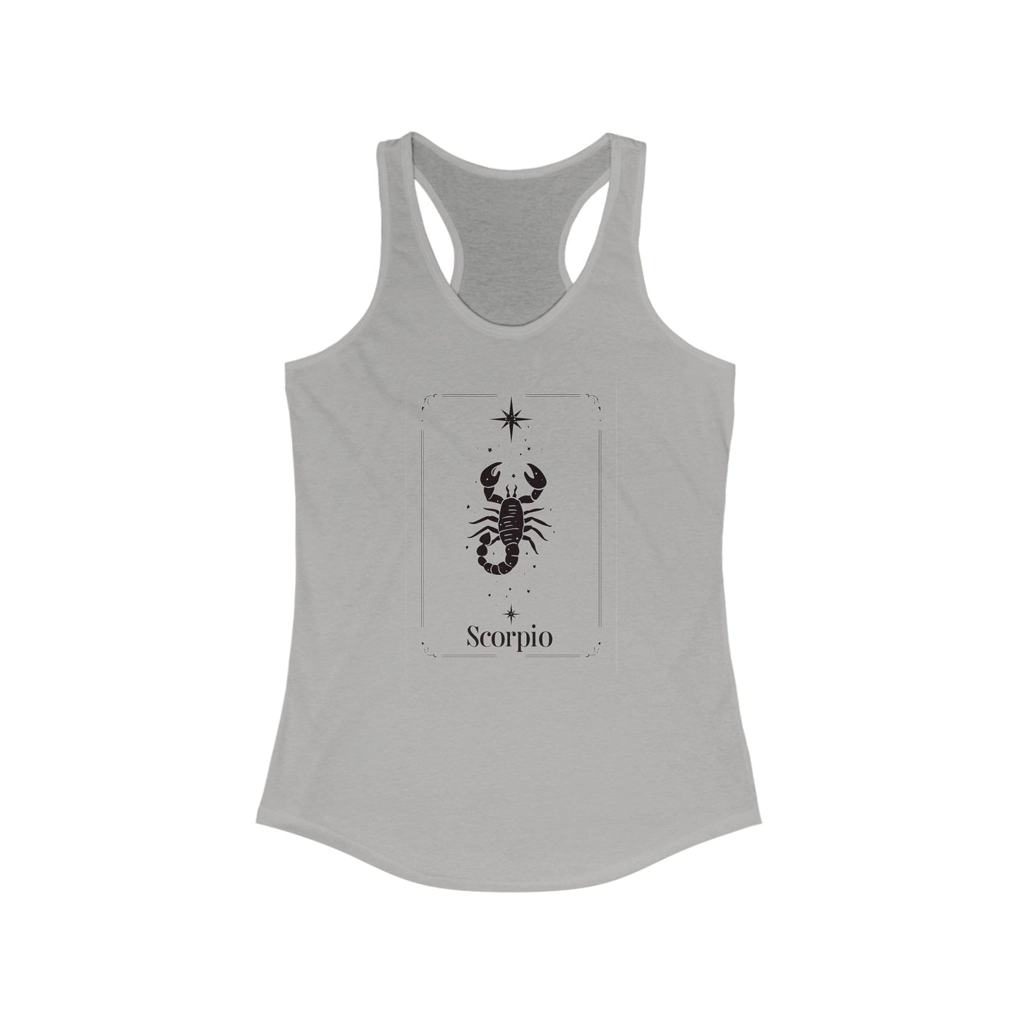 Tank Top S / Heather Grey The Intense Stinger: Scorpio Tarot Card Racerback Tank