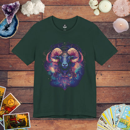 Aries Cosmic Visionary Tarot Card T-Shirt