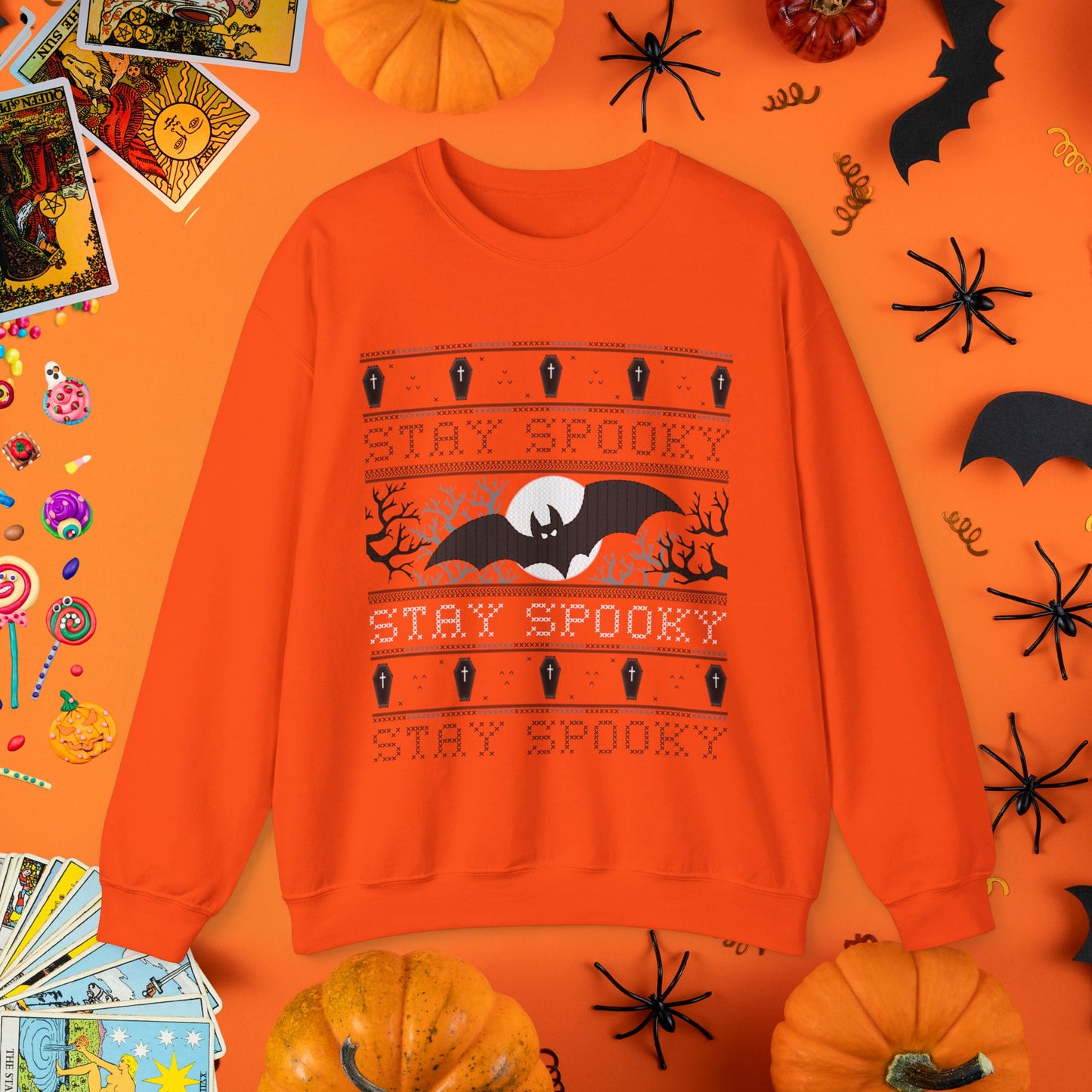 Stay Spooky - Halloween Ugly Sweater Style Crewneck - Halloween Limited Edition