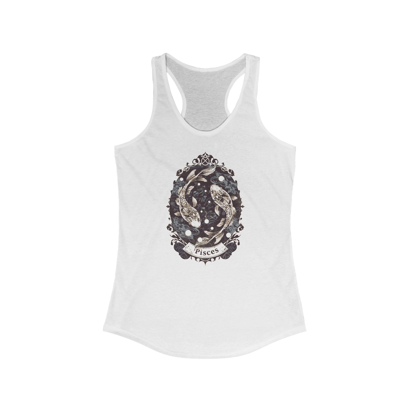 Harmony of Pisces – Vintage Papercraft Zodiac Racerback Tank