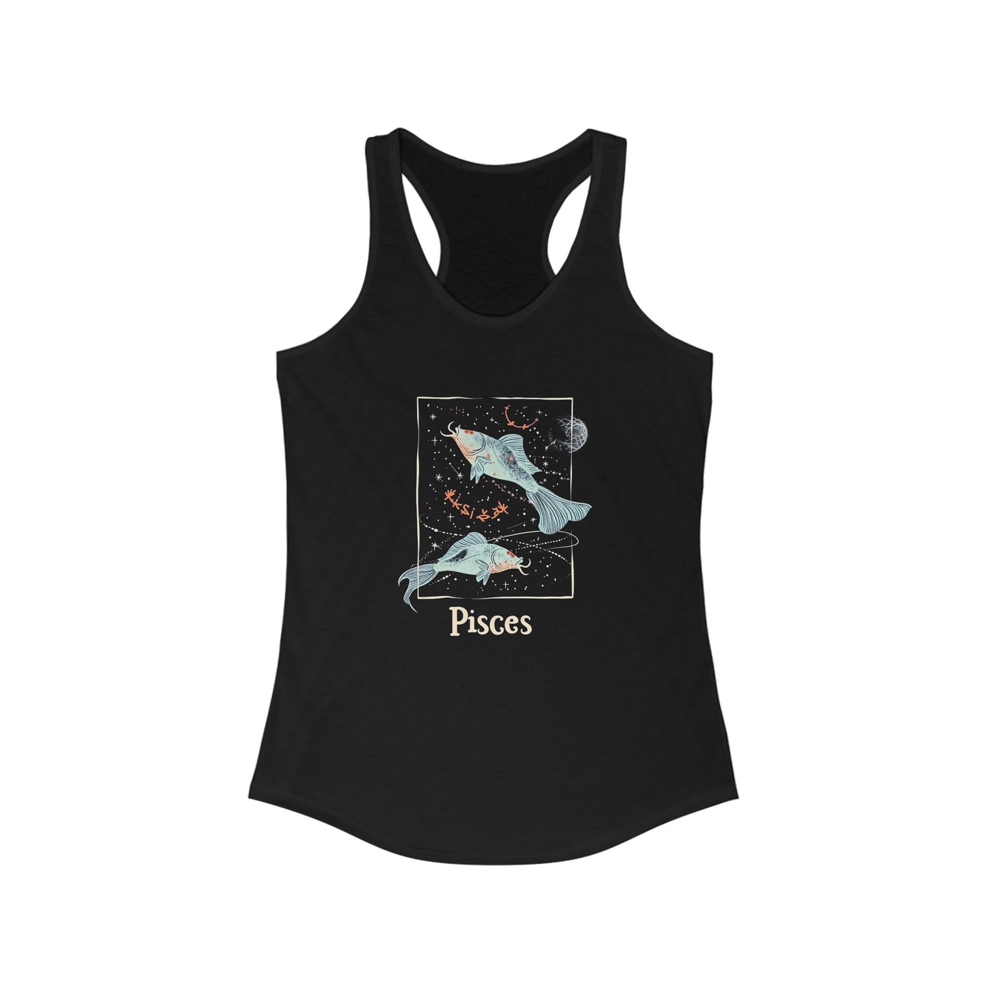 Pisces Racerback Tank: Celestial Soft-Fit for Astrology Lovers