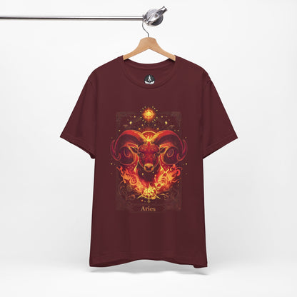 The Fiery Ram: Aries Tarot Card T-Shirt