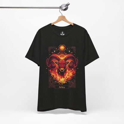 The Fiery Ram: Aries Tarot Card T-Shirt