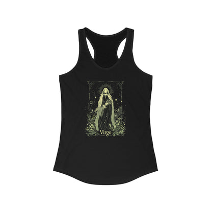 The Meticulous Maiden: Virgo Tarot Card Racerback Tank