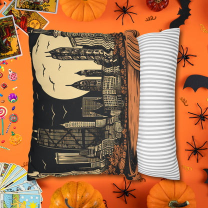 Haunted Chicago Skyline Halloween Pillowcase