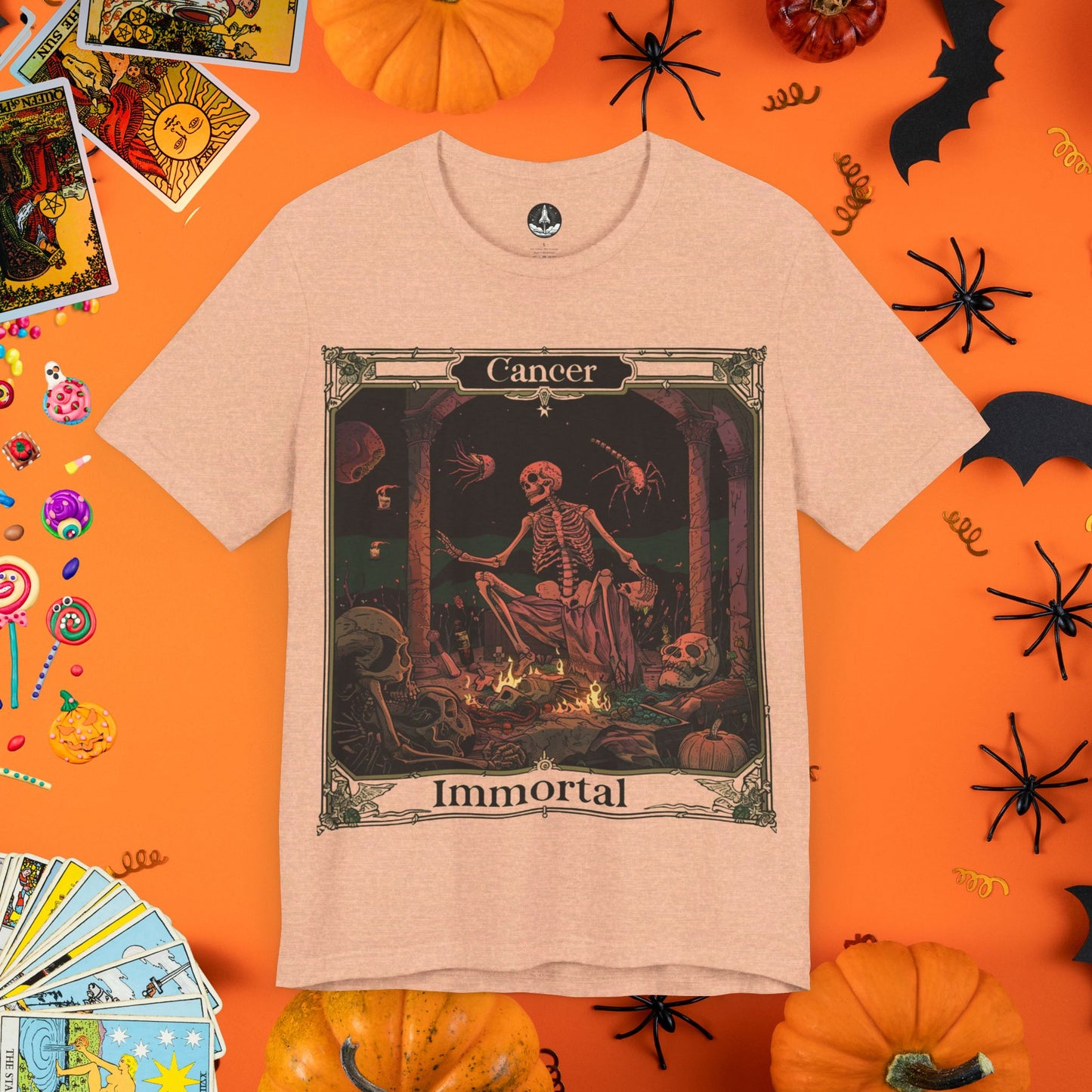 Cancer Immortal Skeleton T-Shirt  - Halloween Limited Edition