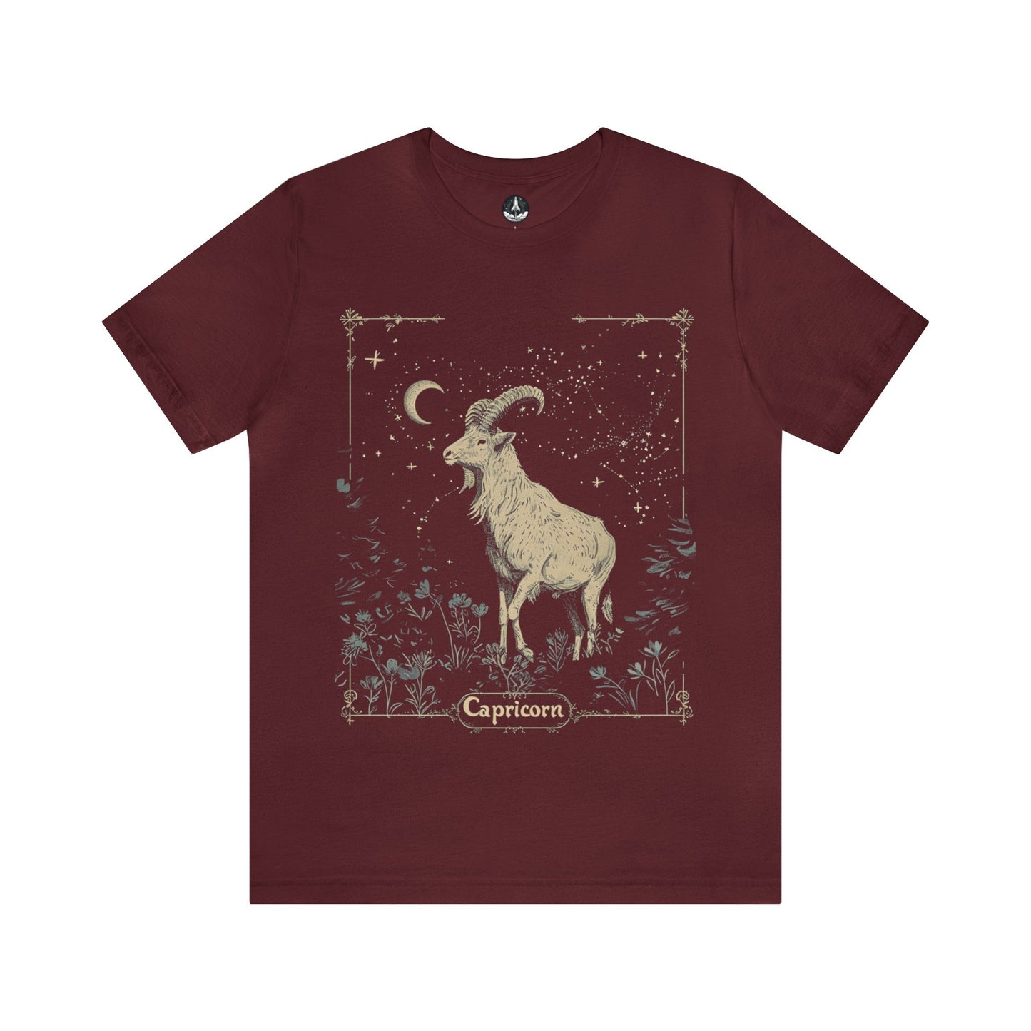 Saturn’s Resolve: Capricorn Tarot Card T-Shirt