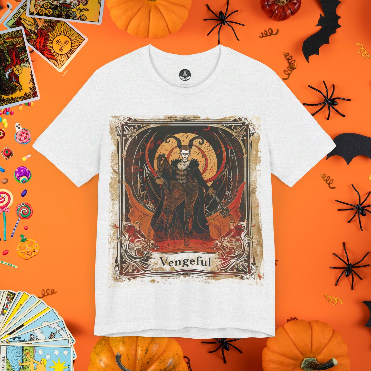 Vengeful Aries - Gothic Tarot Card T-Shirt - Halloween Limited Edition