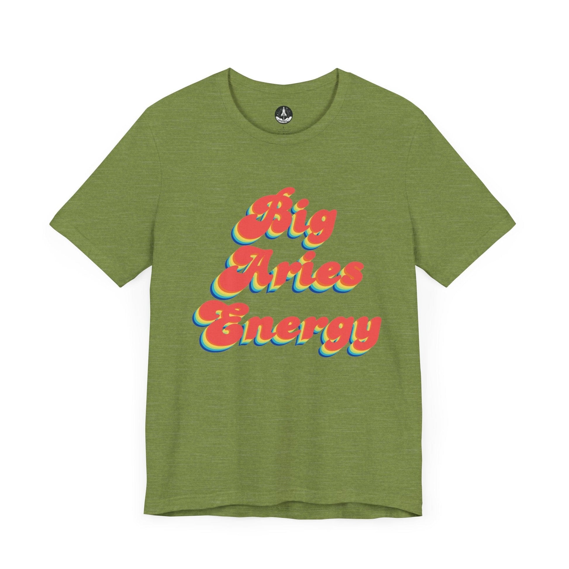 T-Shirt Heather Green / S Big Aries Energy T-Shirt