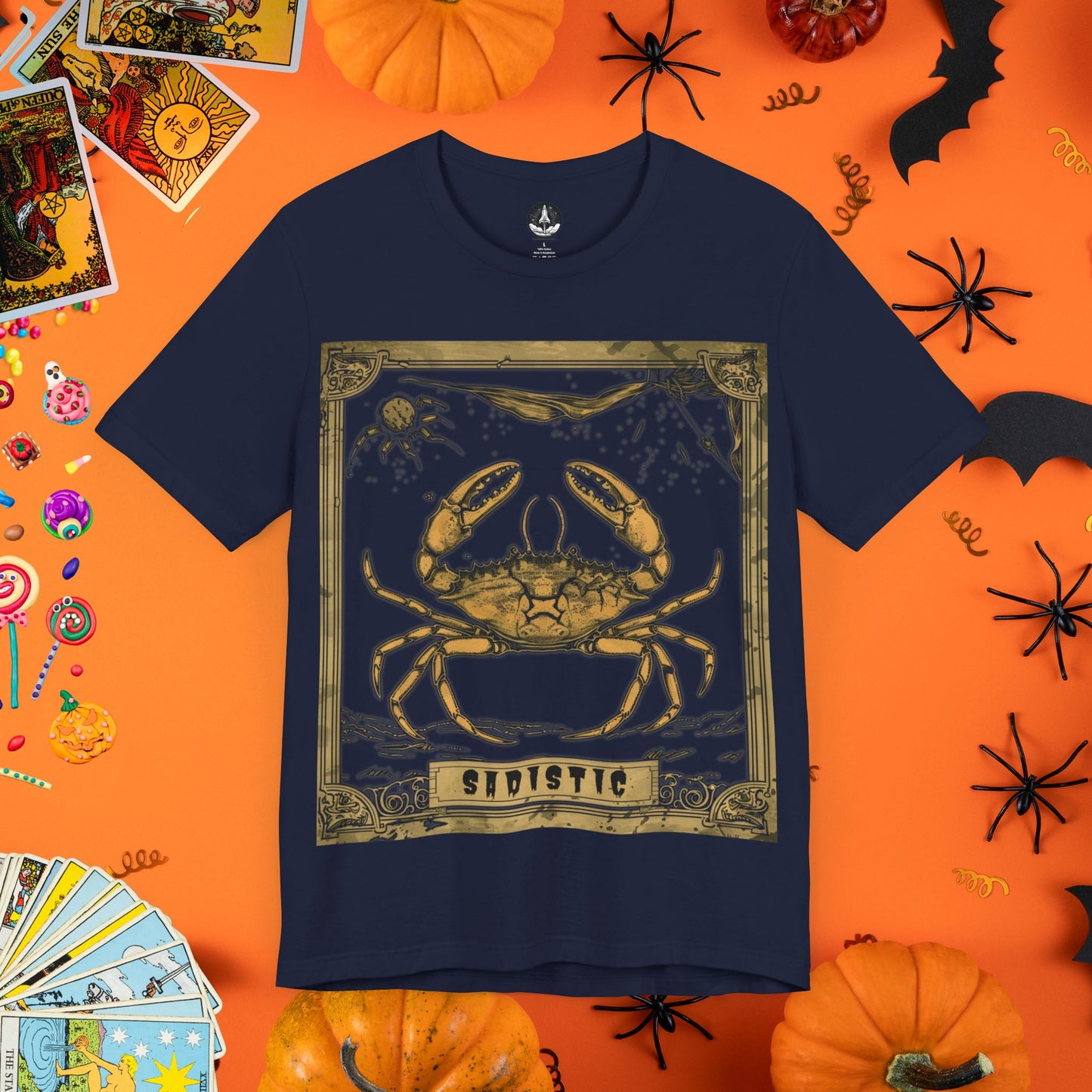 Sadistic Cancer Halloween Tarot Card T-Shirt - Halloween Limited Edition