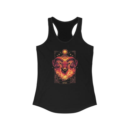 The Fiery Ram: Aries Tarot Card Racerback Tank