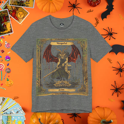 Vengeful Aries Tarot Card T-Shirt - Halloween Limited Edition