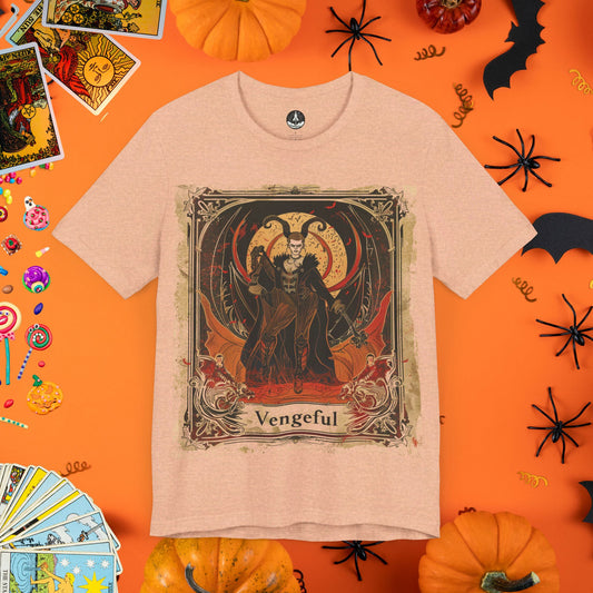 Vengeful Aries - Gothic Tarot Card T-Shirt - Halloween Limited Edition