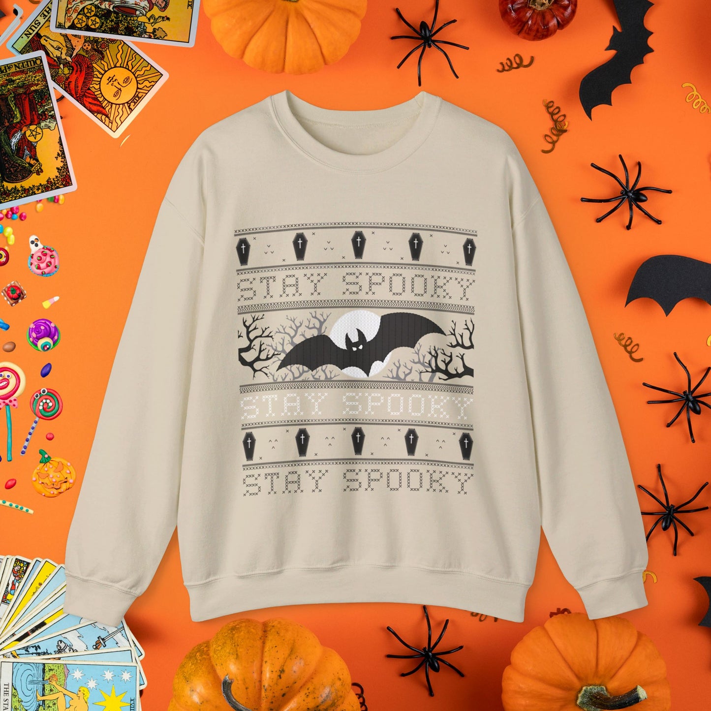 Stay Spooky - Halloween Ugly Sweater Style Crewneck - Halloween Limited Edition