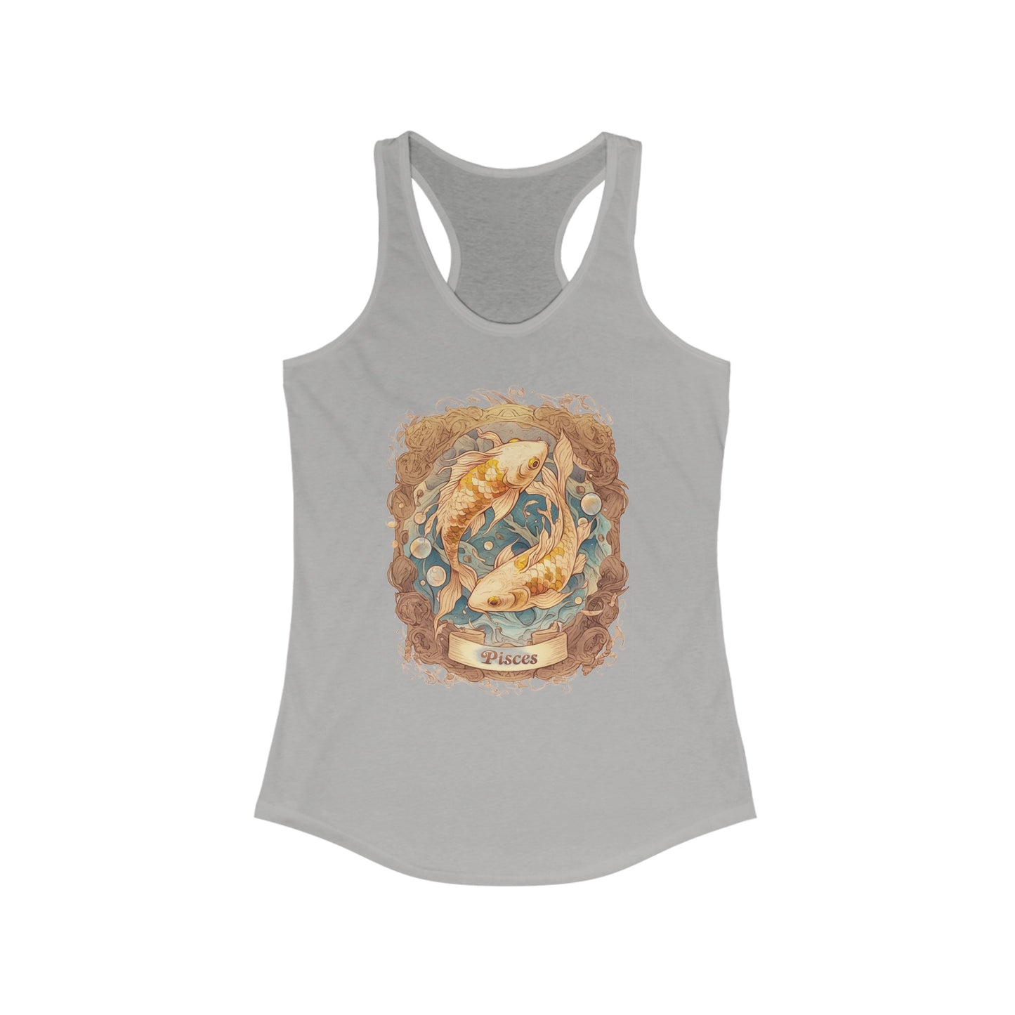 Pisces Paper Harmony – Vintage Papercraft Zodiac Racerback Tank