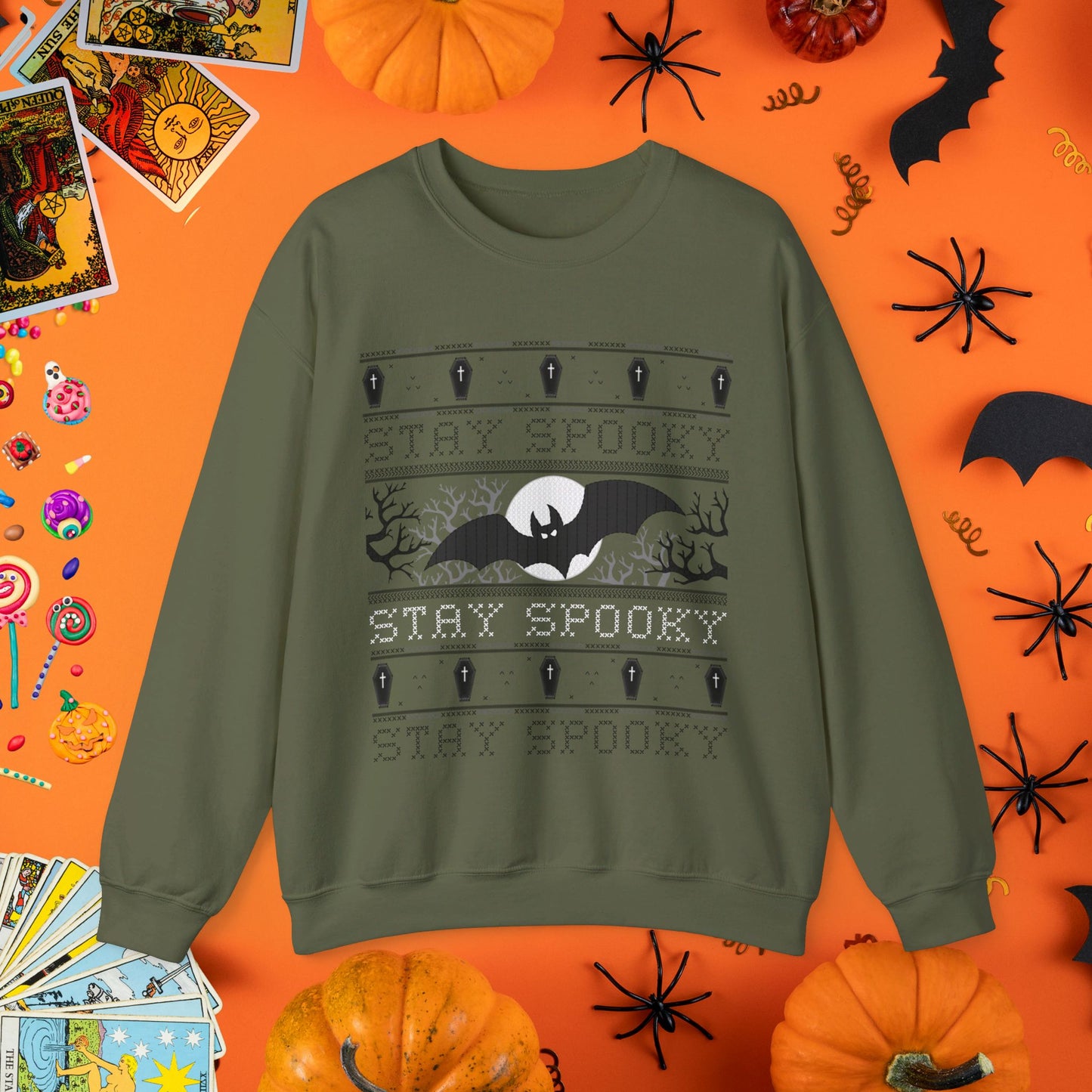 Stay Spooky - Halloween Ugly Sweater Style Crewneck - Halloween Limited Edition