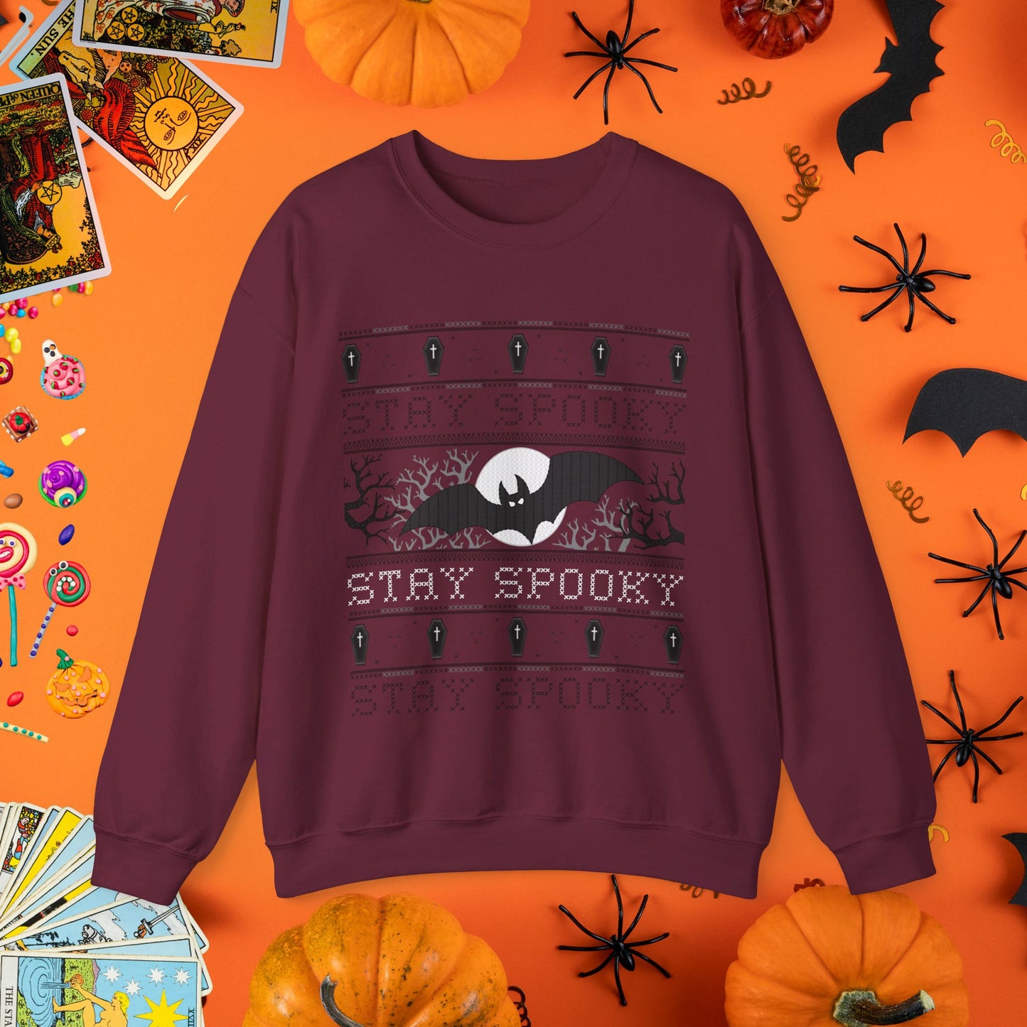 Stay Spooky - Halloween Ugly Sweater Style Crewneck - Halloween Limited Edition