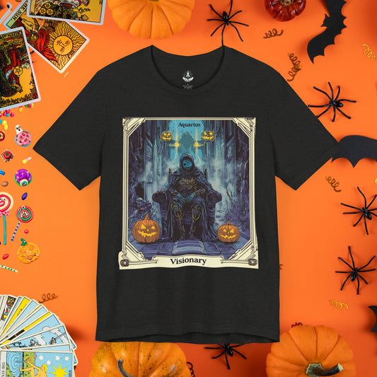 Aquarius Visionary - Zodiac Halloween T-Shirt - Halloween Limited Edition