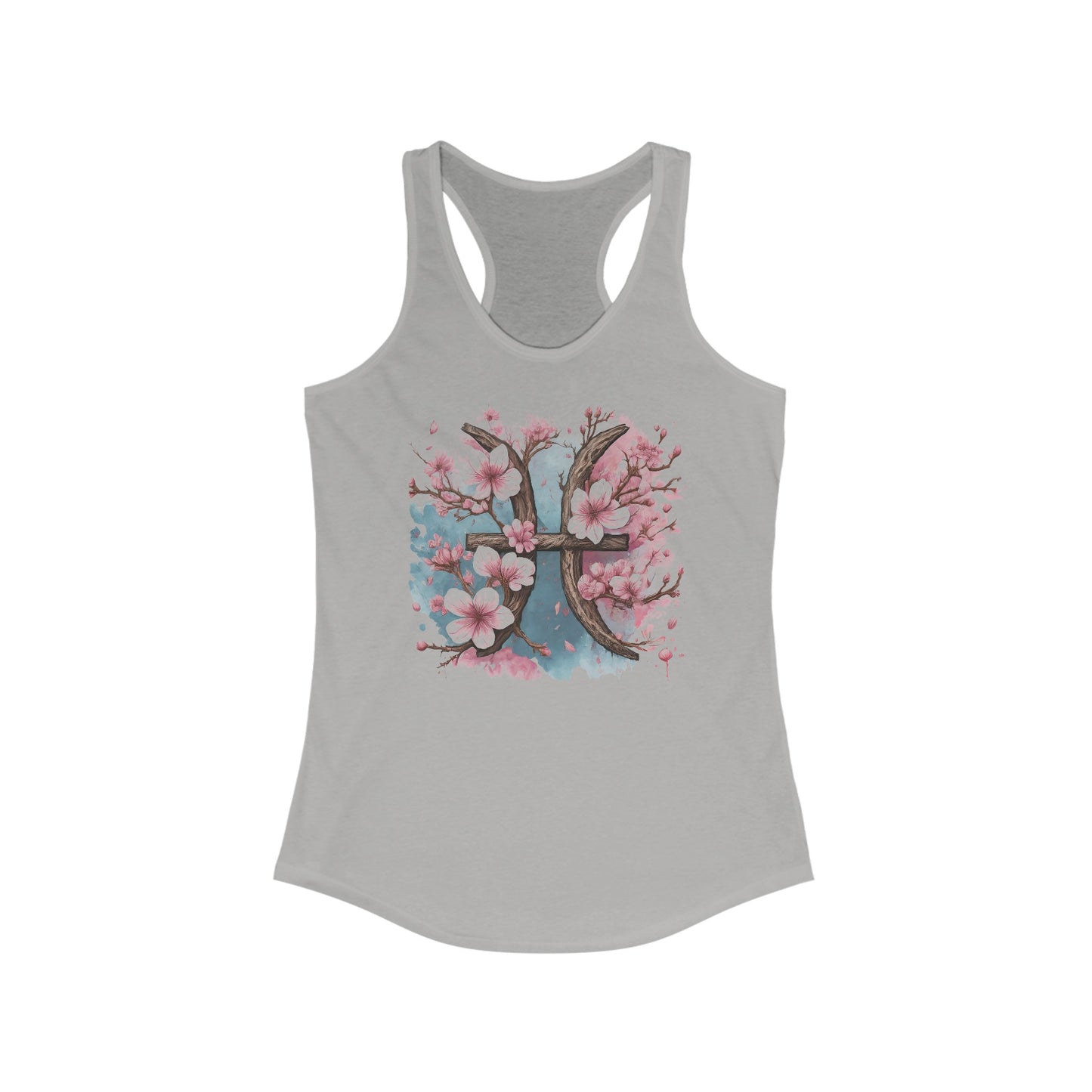 Cherry Blossom Pisces Racerback Tank