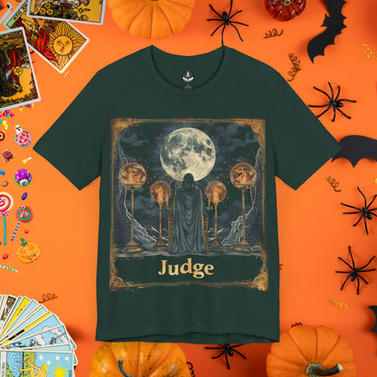 Libra Judge - Moonlit Tarot Card T-Shirt