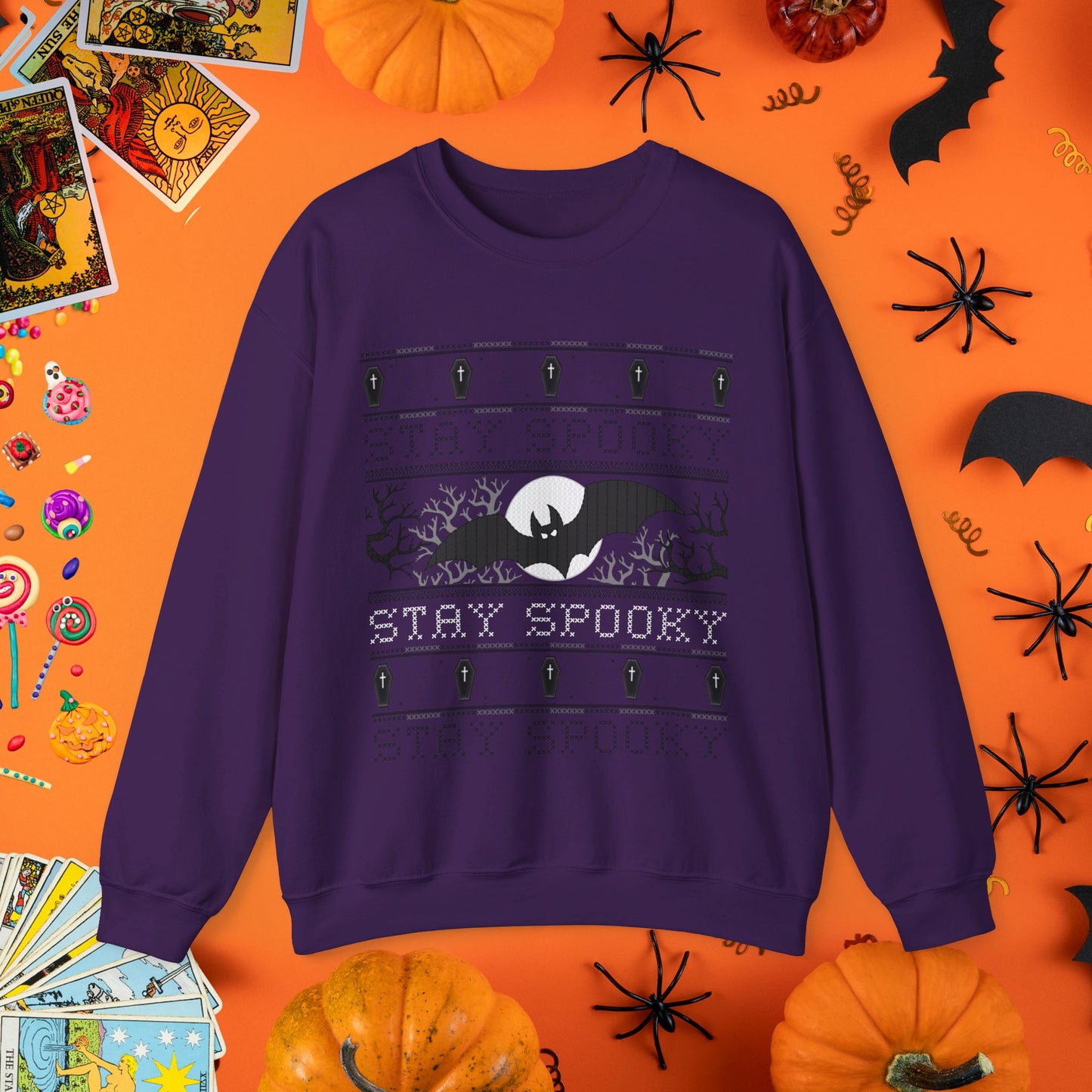 Stay Spooky - Halloween Ugly Sweater Style Crewneck - Halloween Limited Edition