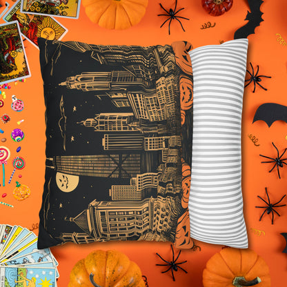 Spooky Chicago Night Halloween Pillowcase