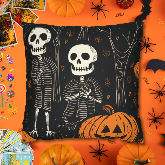 Skeletons Halloween - Vintage Halloween Pillow