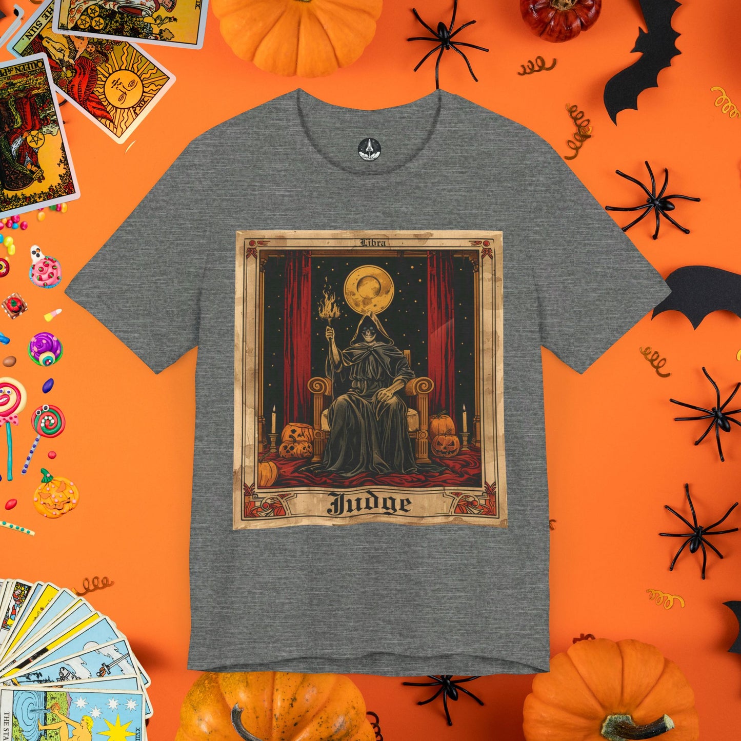 Libra Judge - Halloween Tarot Card T-Shirt - Halloween Limited Edition