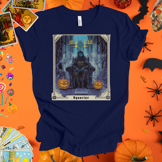 Dark Visionary  - Aquarius Tarot Card T-Shirt - Halloween Limited Edition