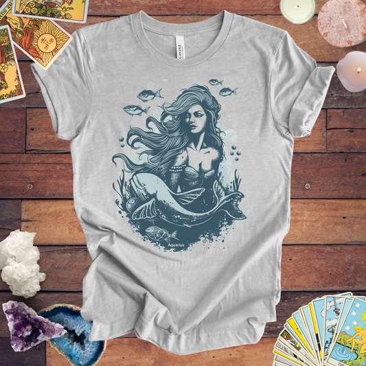 Aquarius Siren T-Shirt: Enchanting Depths for the Visionary Spirit