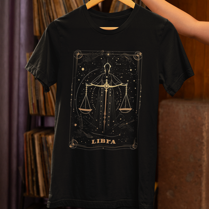 The Scales: Libra Tarot Card T-Shirt