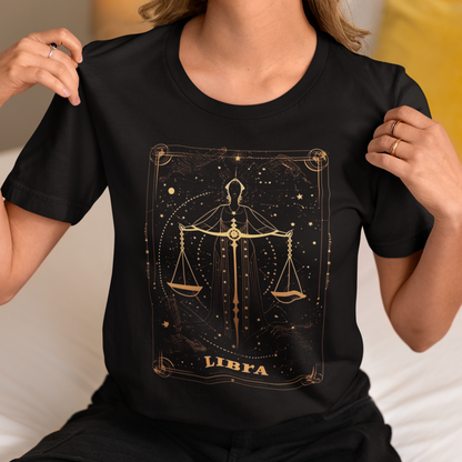 The Scales: Libra Tarot Card T-Shirt