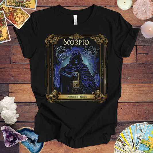 Scorpio: Guardian of Secrets - Scorpio Tarot Card T-Shirt