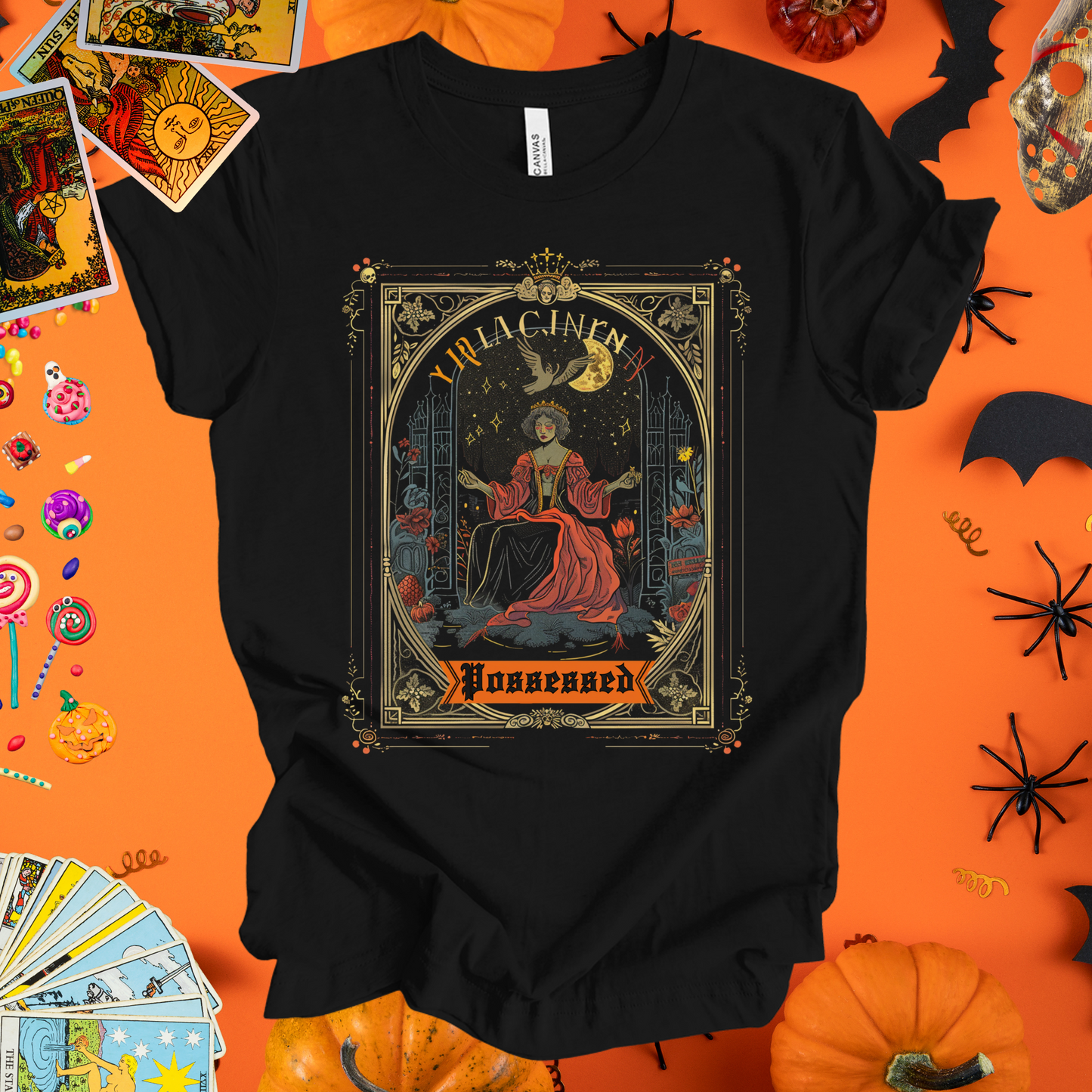 Possessed Virgo Halloween Tarot Card T-Shirt - Halloween Limited Edition