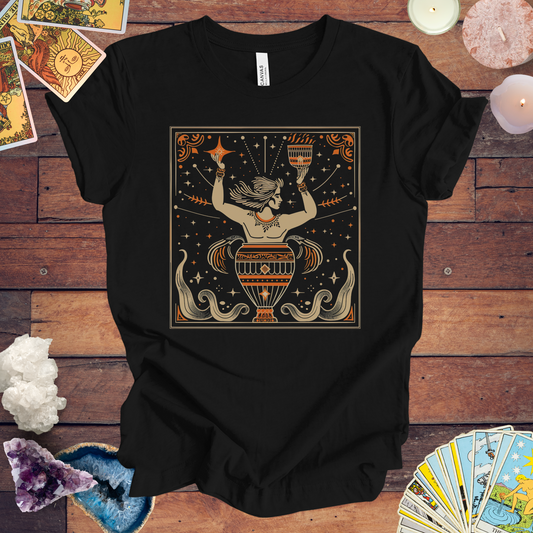 Aquarian Essence: Aquarius Tarot Card T-Shirt