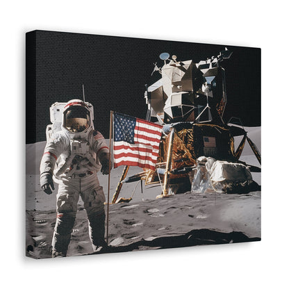 Canvas 14″ x 11″ / 1.25" Vintage 1970s Lunar Exploerer Canvas