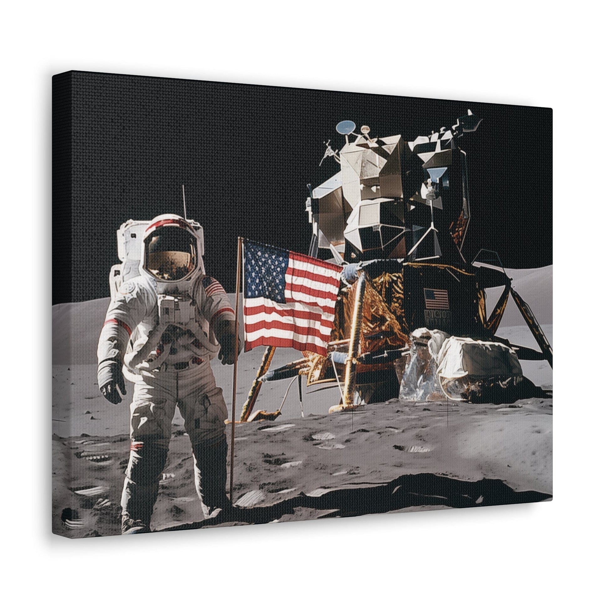 Canvas 16″ x 12″ / 1.25" Vintage 1970s Lunar Exploerer Canvas