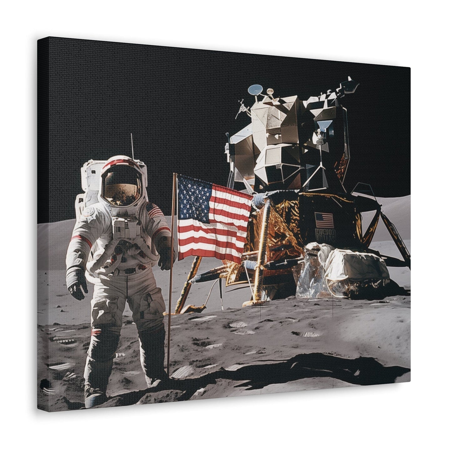 Canvas 20″ x 16″ / 1.25" Vintage 1970s Lunar Exploerer Canvas