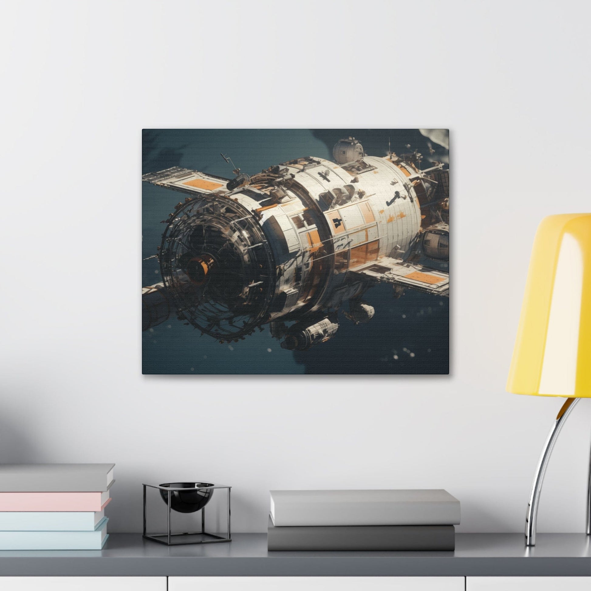 Canvas 20″ x 16″ / 1.25" Vintage Satellite in Orbit